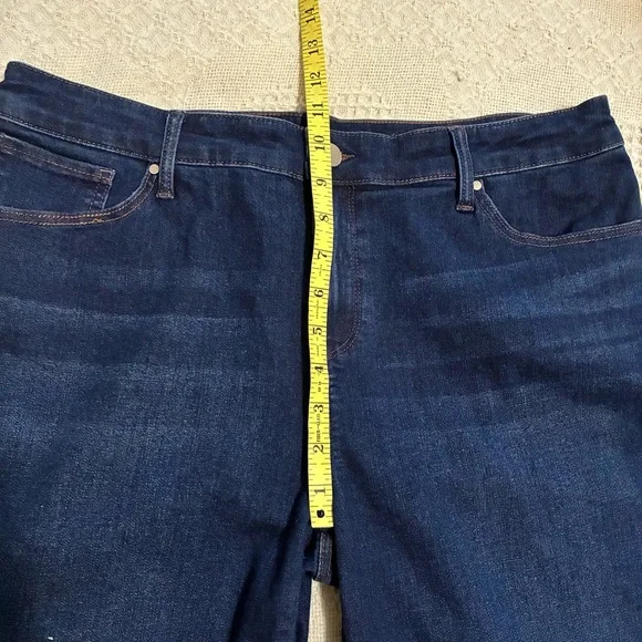 Chico’s Blue Jeans Sz 2 (12) Embellished Bling Sequins Jewels Festive Holiday - Picture 5 of 11